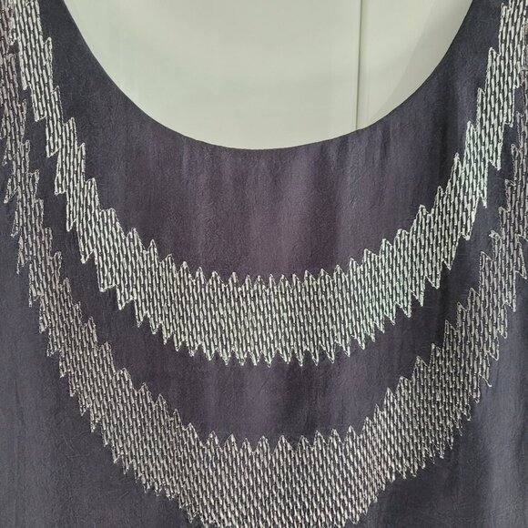 Vintage Silky Navy Club Monaco Dress Art Deco Style Size XS - Picture 3 of 6